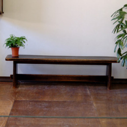 木製ベンチ（幅150）/ナラ無垢 久遠仕上げ