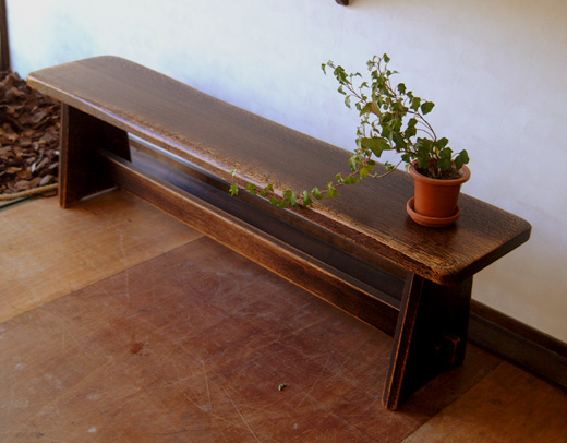 木製ベンチ（幅150）/ナラ無垢 久遠仕上げ