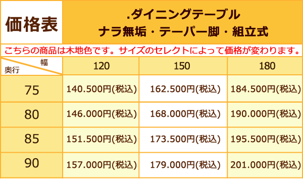 新価格表