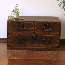 和家具｜ベンチチェスト/無垢（幅80）/久遠仕上げ