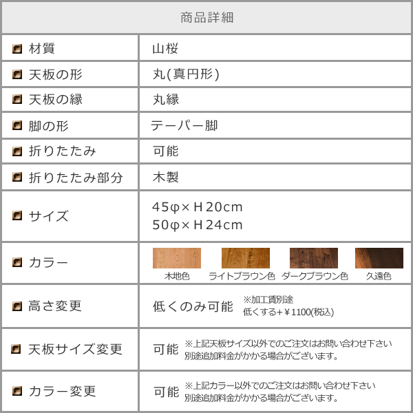 ミニテーブル　折りたたみ　ちゃぶ台　丸